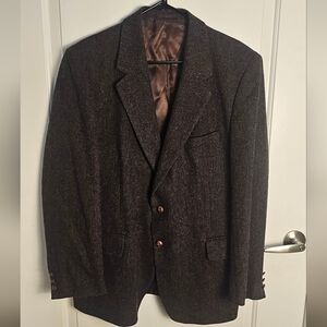 Vintage Men's Boston Traders Wool Sports Coat Tweed Herringbone Blazer Jacket